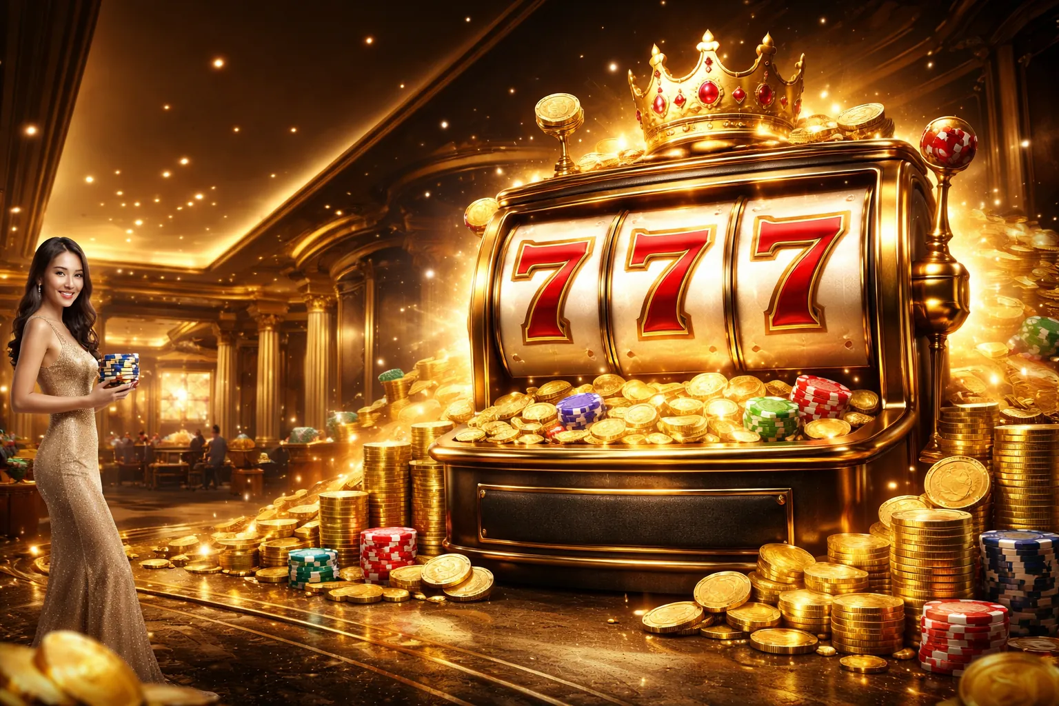 Hình ảnh chính của trang chủ GGBET App, thể hiện sự sôi động của cá cược thể thao và casino trực tuyến với các yếu tố màu vàng đen.